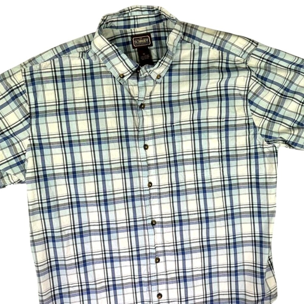 Vintage CE Schmidt Shirt Men XL‎ Plaid Workwear Hike Spring Outdoors Walk Preppy
